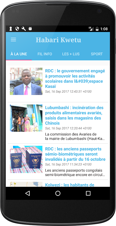 Habari Kwetu - Congolese News Reader App