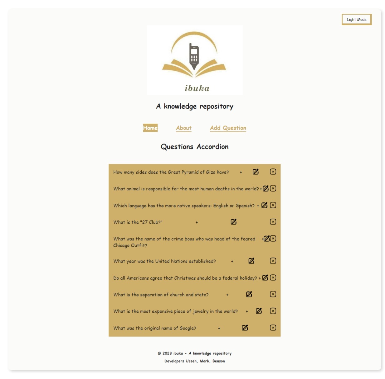 Ibuka Knowlwdge repository